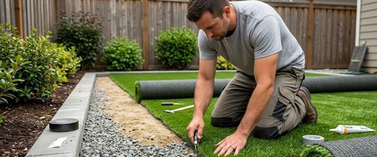 Artificial turf installation in Stephensville, Florida