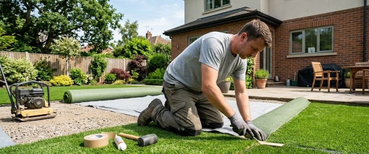 Artificial turf installation in Terranova, Florida