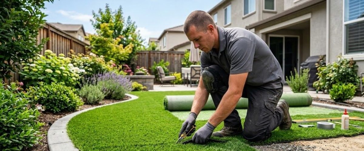 Artificial turf installation in Valleyview, Florida