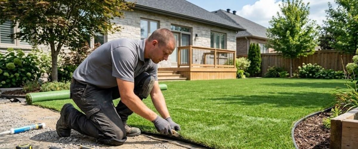 Artificial turf installation in Water Ridge, Florida