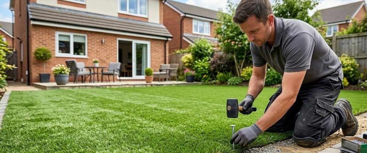 Artificial turf installation in Willow Run, Florida