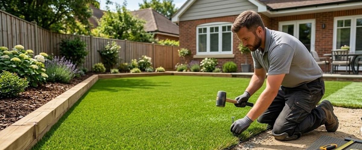 Artificial turf installation in Winston West Extension, Florida