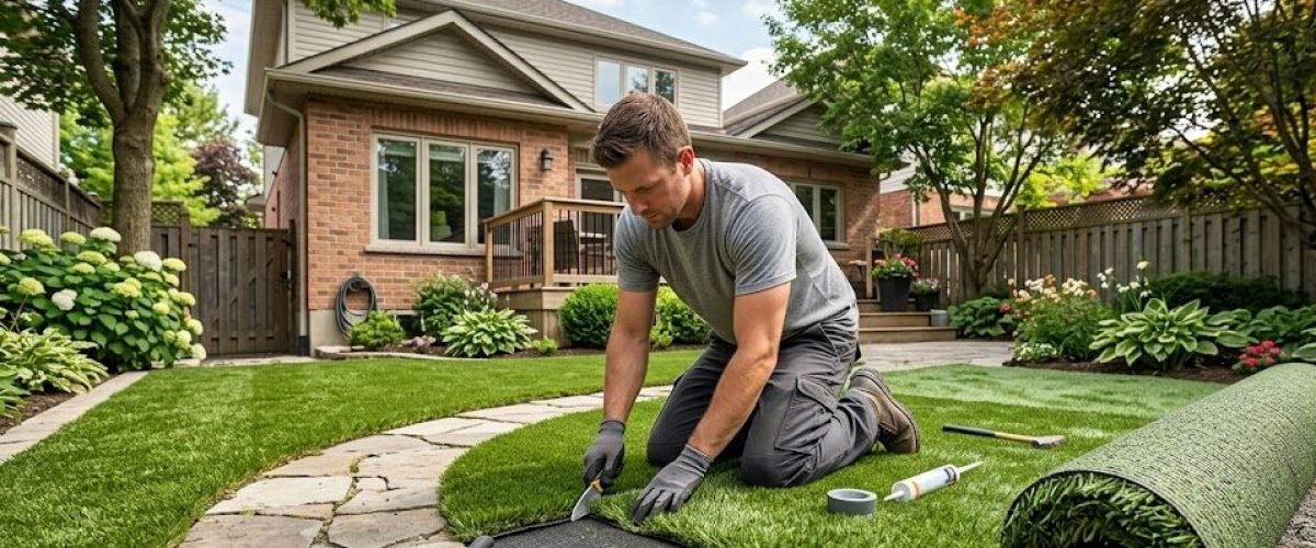Artificial turf installation in Winter Park, Florida