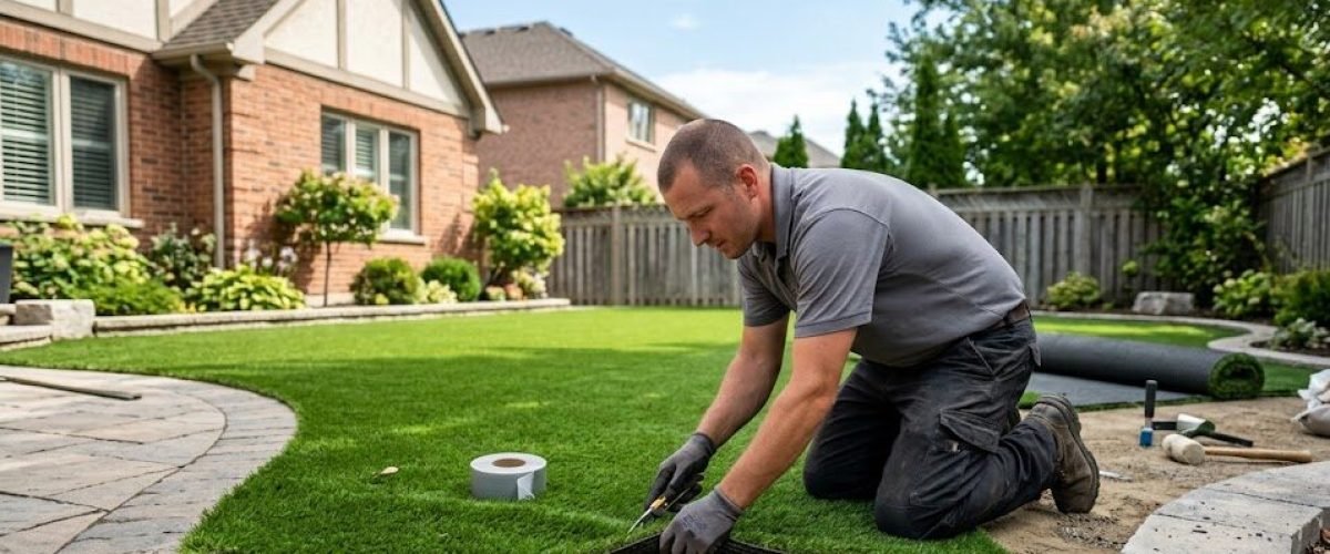 Artificial turf installation in Winter Ridge, Florida