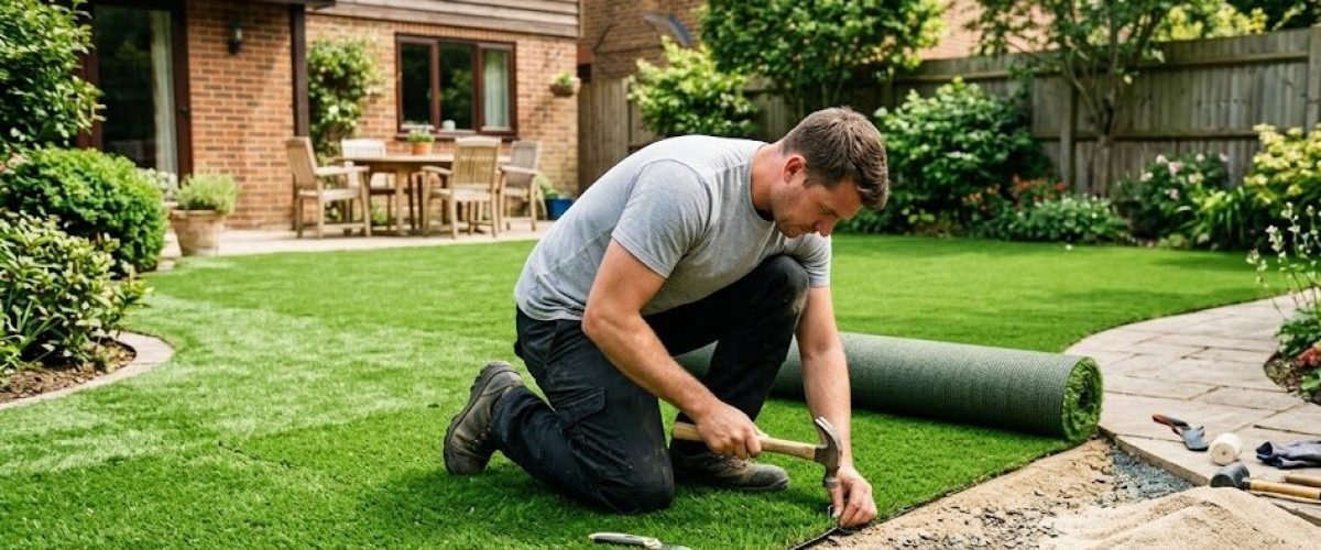 Artificial turf installation in Winter Springs, Florida